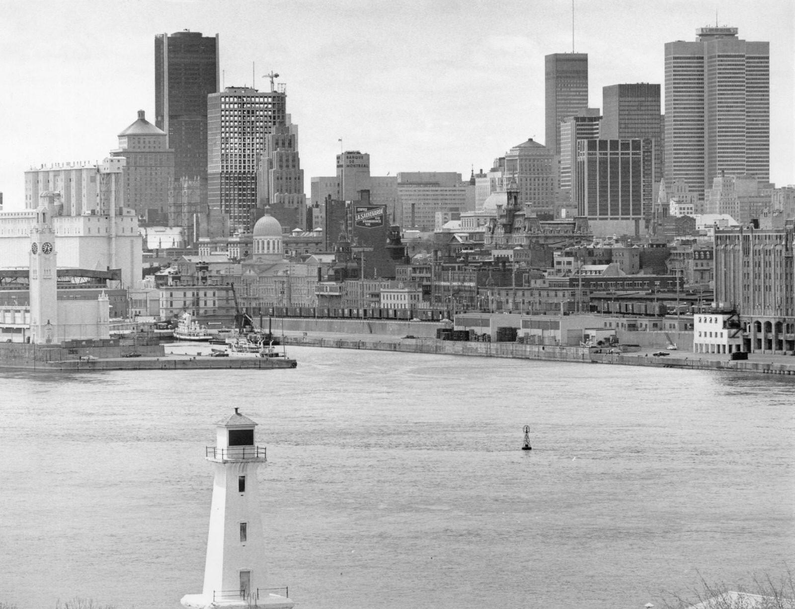#77 Cityscape and Saint Lawrence River, Montreal, 1960s