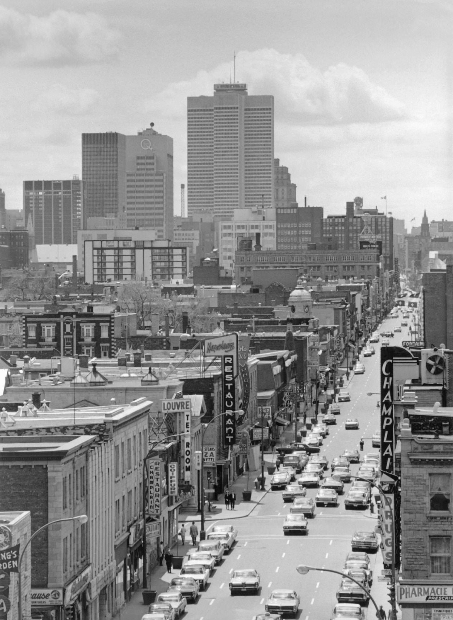 #80 View from suburb to city center, Montreal, 1960s