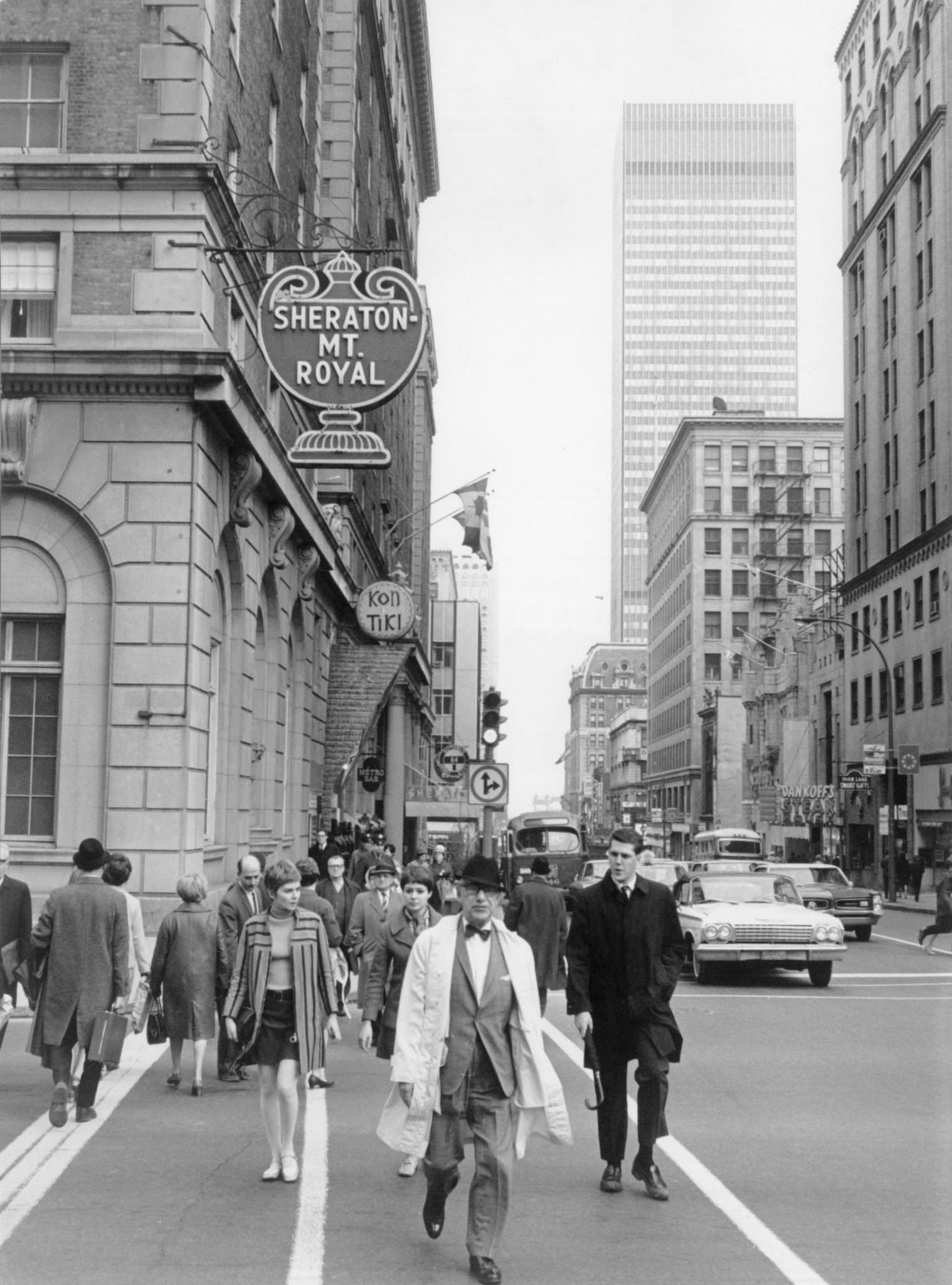 #41 Main shopping street, Montreal, 1960s