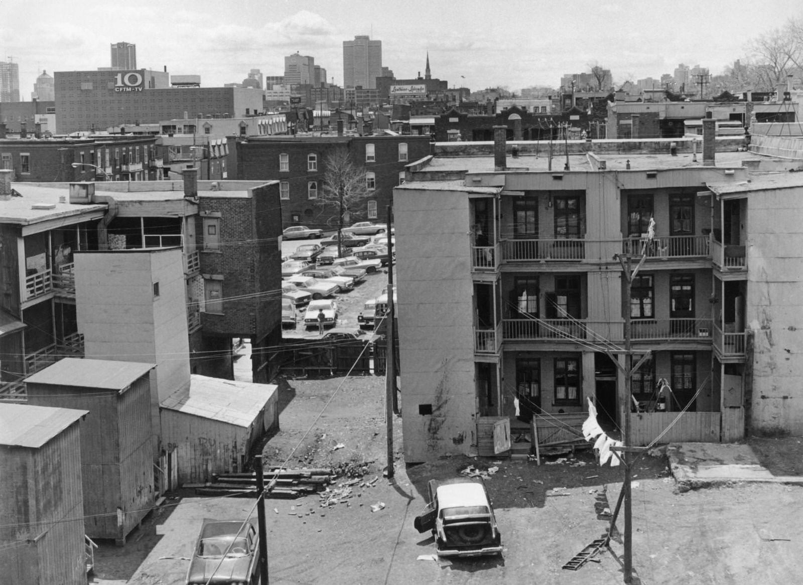 #107 View of suburb to city center, Montreal, 1960s