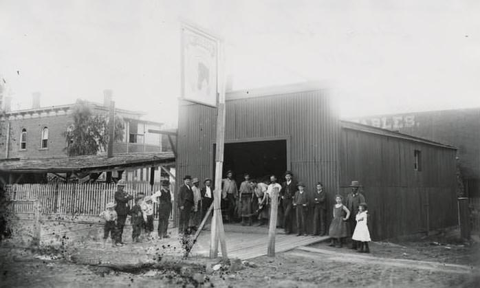 #122 View of the one-story building with corrugated siding located at 1118 4th Street, 1888