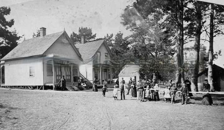 #138 Exterior view of the “camp” at Pacific Grove, 1882
