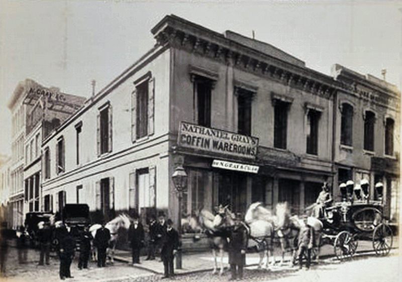 #155 N. Gray & Co., undertakers, 641, 643, 645 Sacramento Street, 1888
