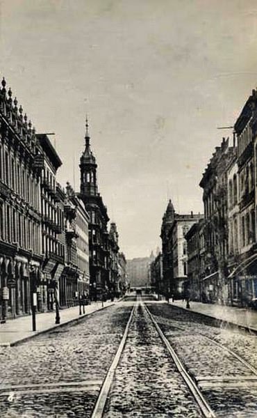 #159 Montgomery Street looking south from Sacramento, 1880