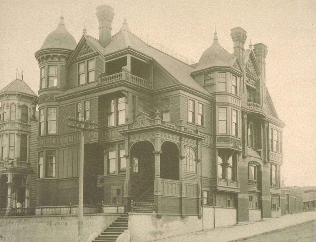 #164 Residence of Mr. Charles Josselyn, S. W. Cor. Gough and Sacramento Sts., 1887
