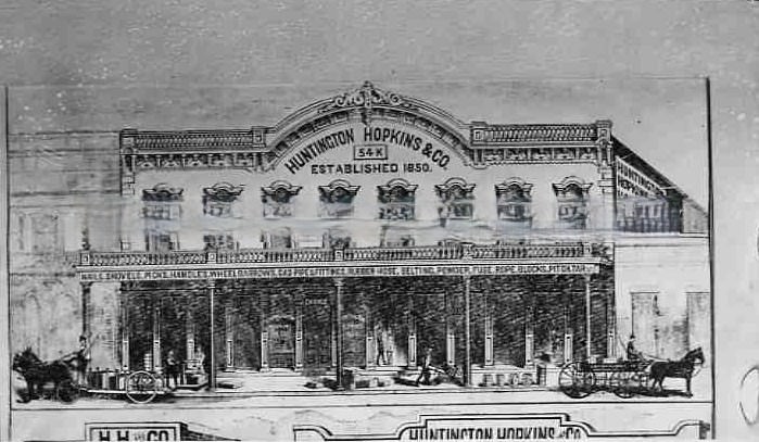 #26 Drawing of Huntington Hopkins & Co. hardware store, 1880s