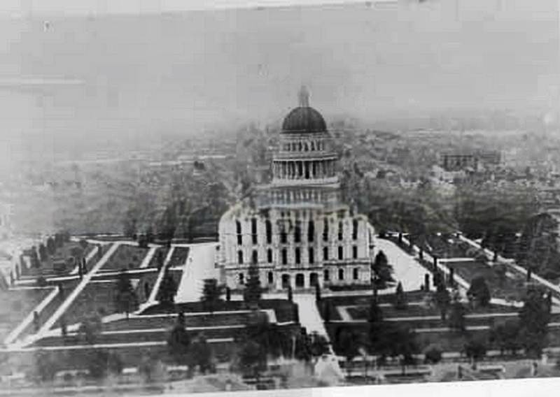 #68 Exterior view of the California State Capitol, 1882
