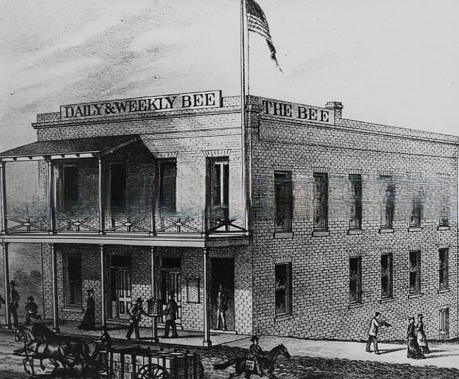 #11 Sacramento Bee newspaper building at 1016 3rd Street, 1880