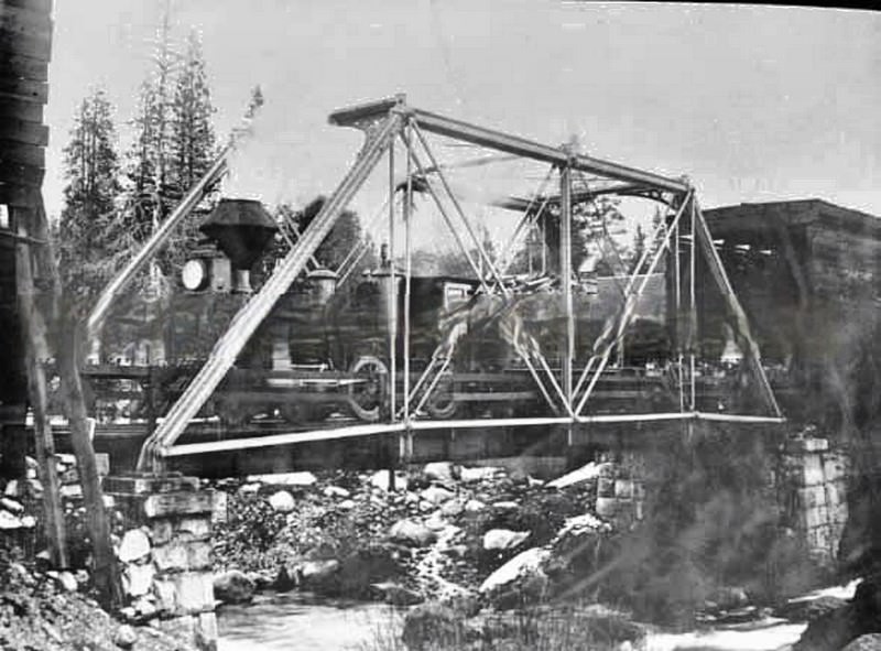 #91 Southern Pacific Co. locomotive #1254 at Soda Springs, 1886.