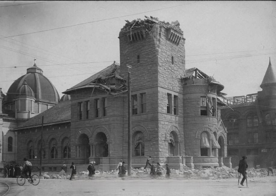 #7 Post Office building after 1906 earthquake, Market St. & San Fernando Street, San Jose.