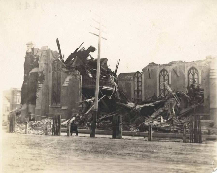 #63 St. Patrick’s Church after the 1906 Earthquake.
