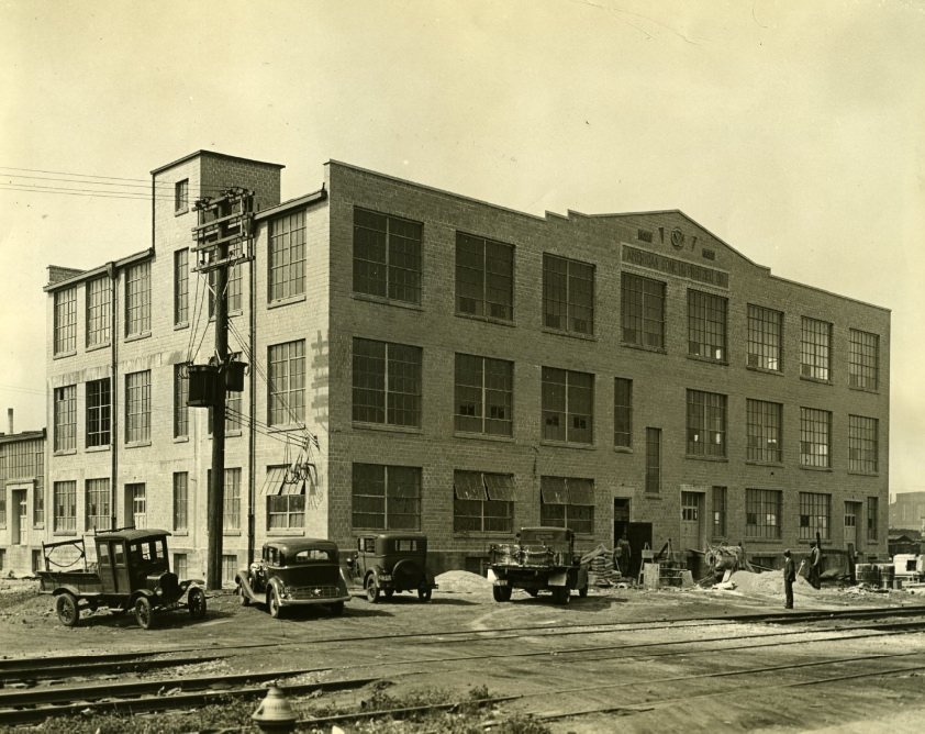 #156 Plant being built by the American Cone and Pretzel Company at 2436 South First street, 1934