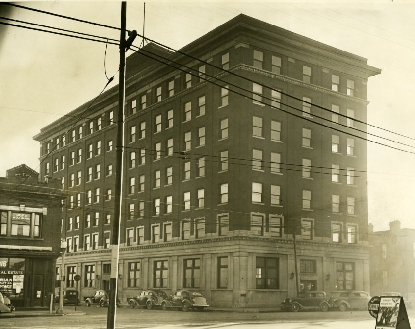 #26 The Chouteau Trust Building at 4028-30 Chouteau avenue, which was sold under the hammer yesterday to satisfy a mortgage, 1938
