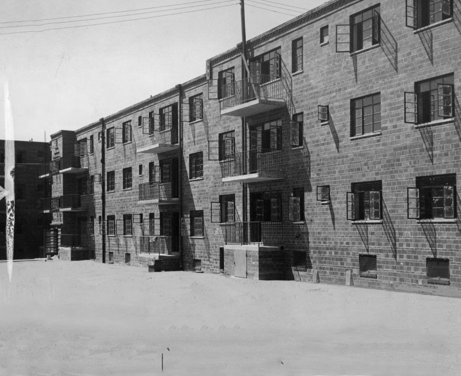 #83 Neighborhood Gardens Apartments – Exterior cut, 1935