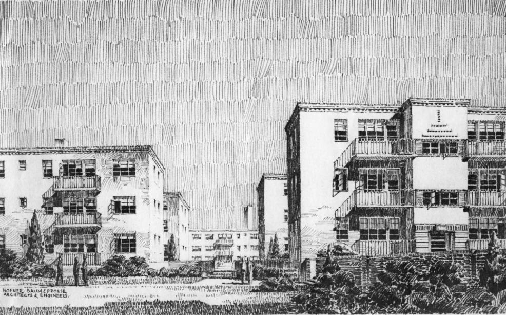 #98 Neighborhood Gardens Apartments – Architectural drawing, 1930