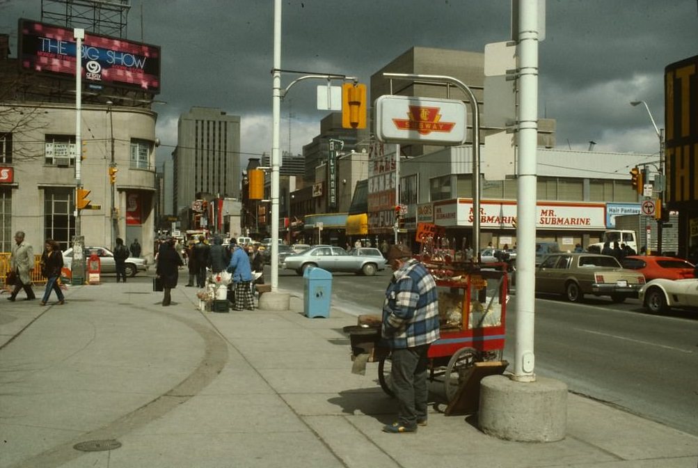 #3 Street vendor outside subway station, 1985
