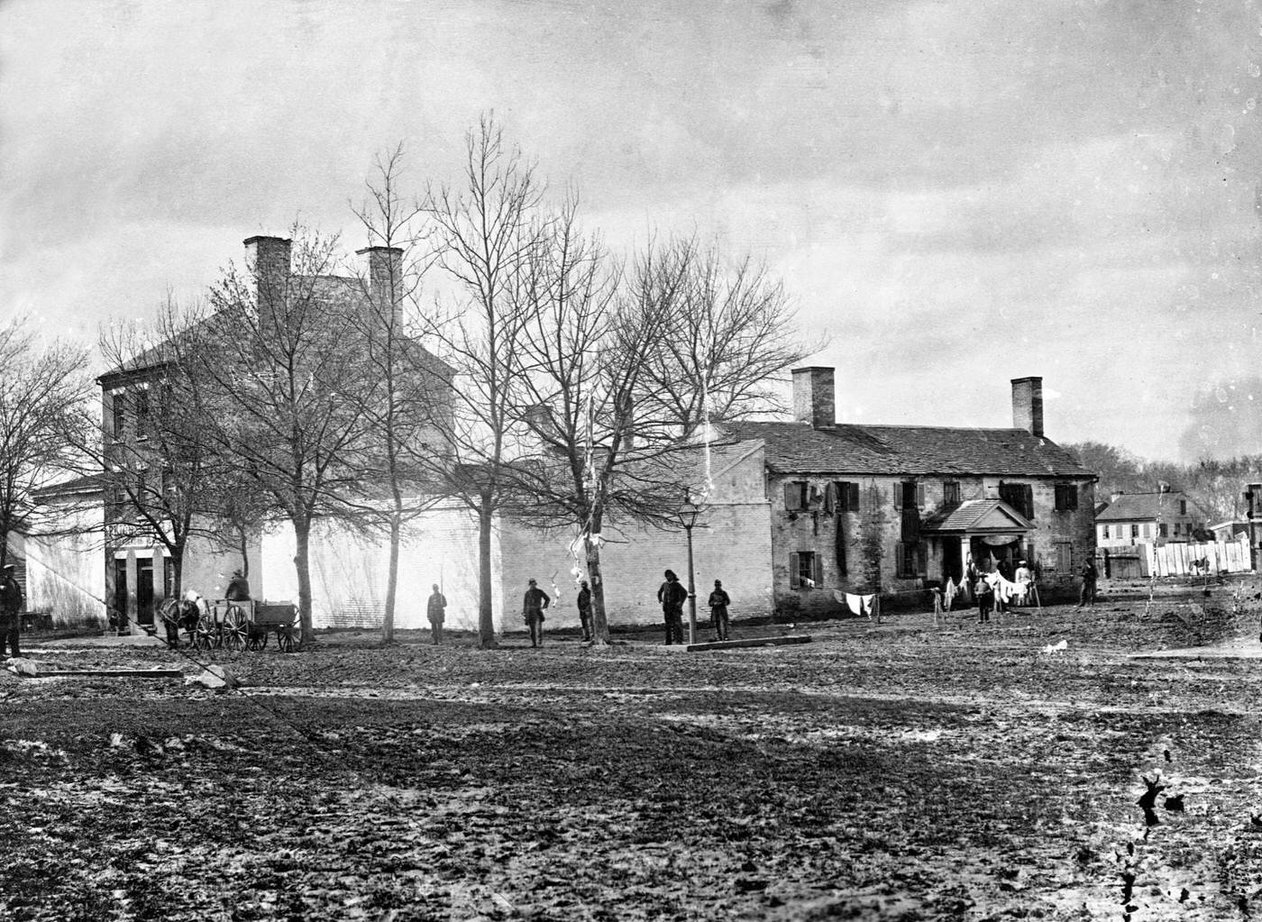 #102 The slave pen and auction house at Alexandria, Virginia, in 1863.