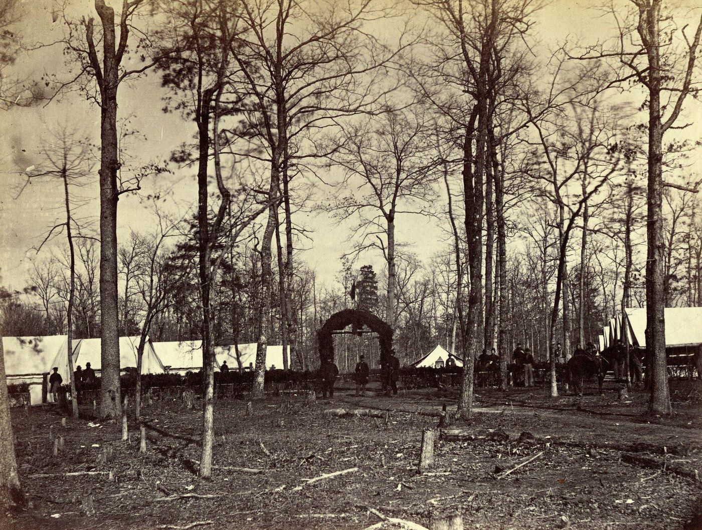 #103 The Field Hospital for the Second Army Corps, established at Brandy Station, VA, February 1864.
