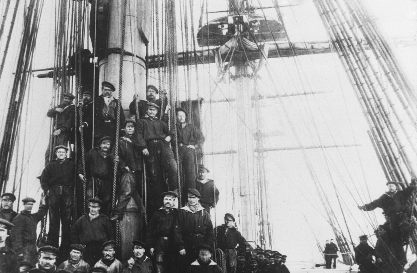 #146 The crew of the Russian frigate Osliaba during the American Civil War in Alexandria, Virginia, 1863.