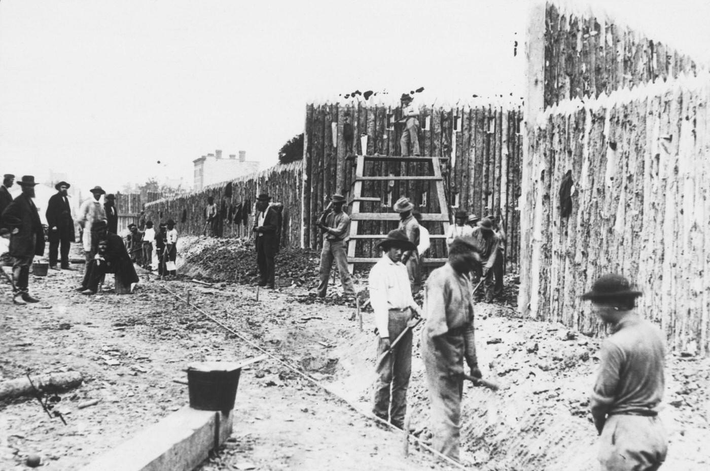 #164 Barricades on Duke Street, Alexandria, Virginia during the US civil war, 1861
