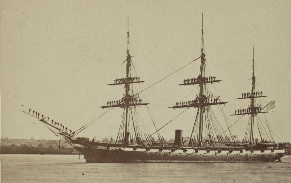 #19 U.S. frigate Pensacola off Alexandria, Virginia, 1860s
