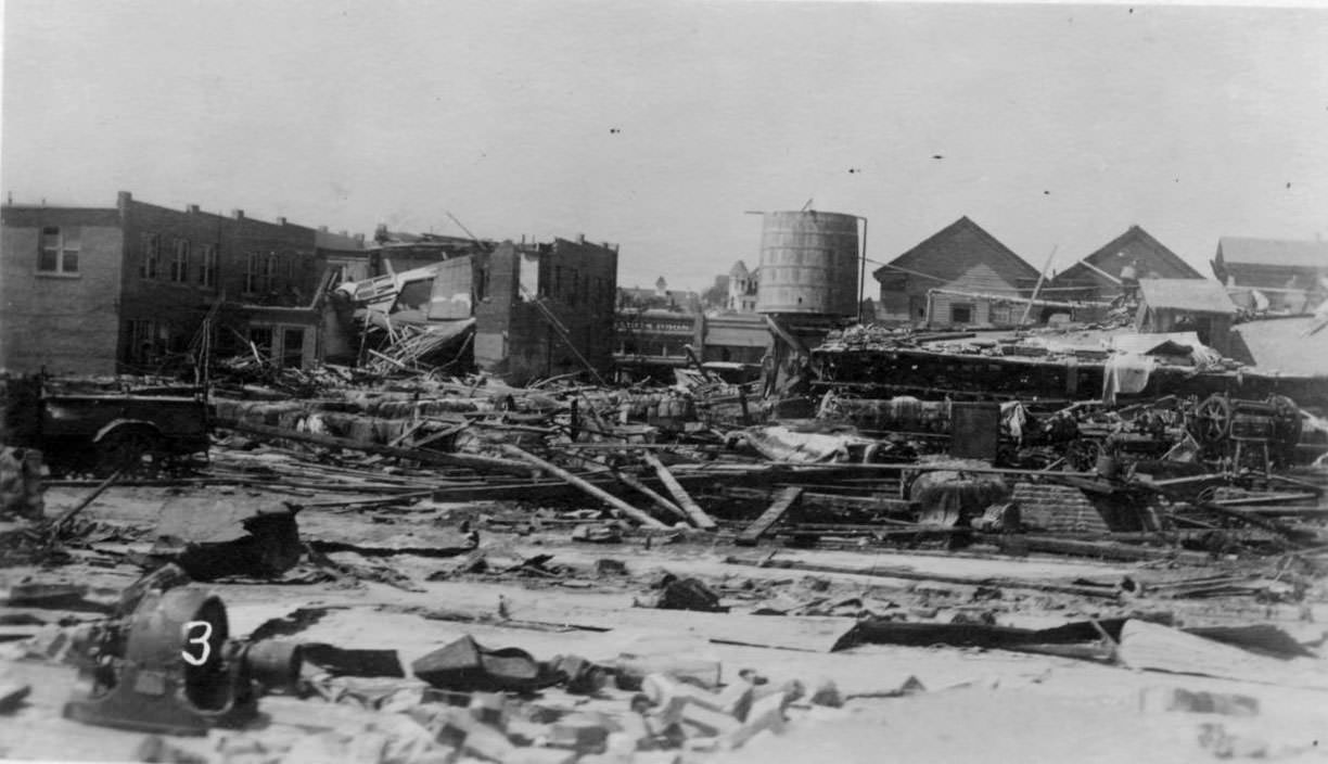 #22 Looking towards the town from the bay area of Corpus Christi after the hurricane of 1919.