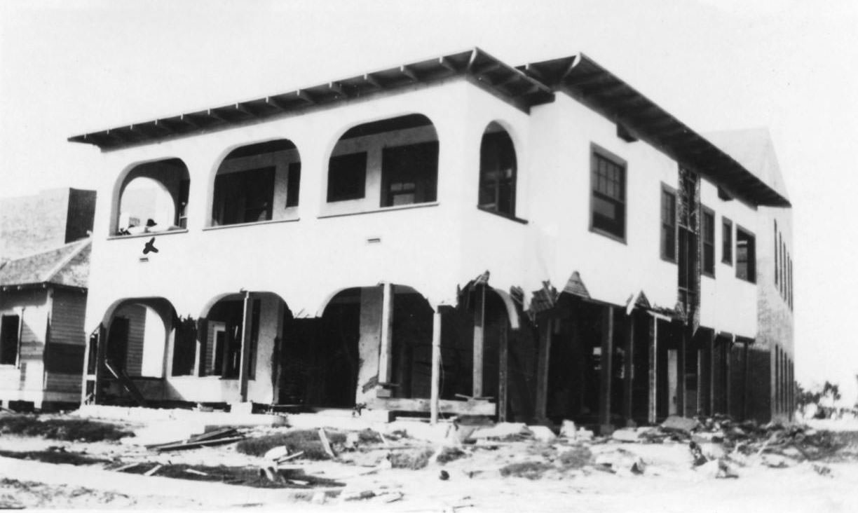 #67 Apartment house after the hurricane of 1919 in Corpus Christi.