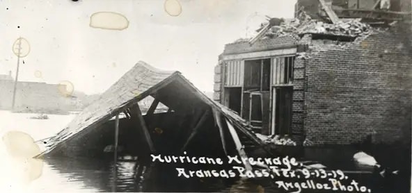 #84 Aransas Pass also suffered damage during the 1919 hurricane that destroyed North Beach and downtown Corpus Christi on Sept. 14.