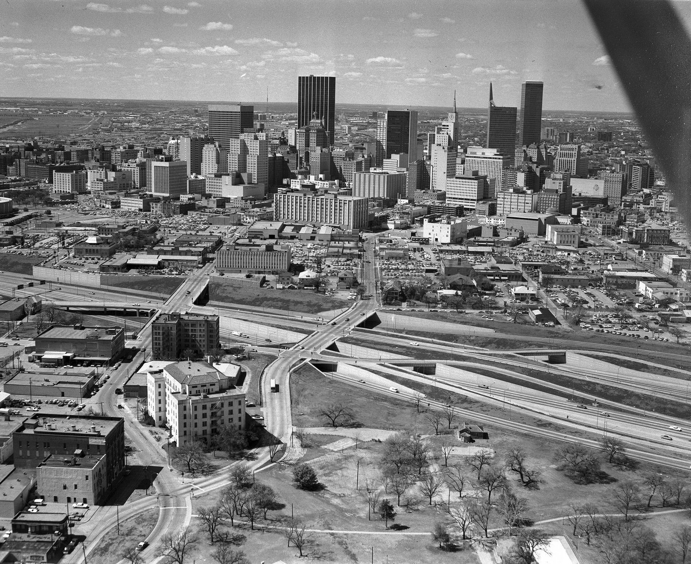 #114 Downtown Dallas aerial, 1969