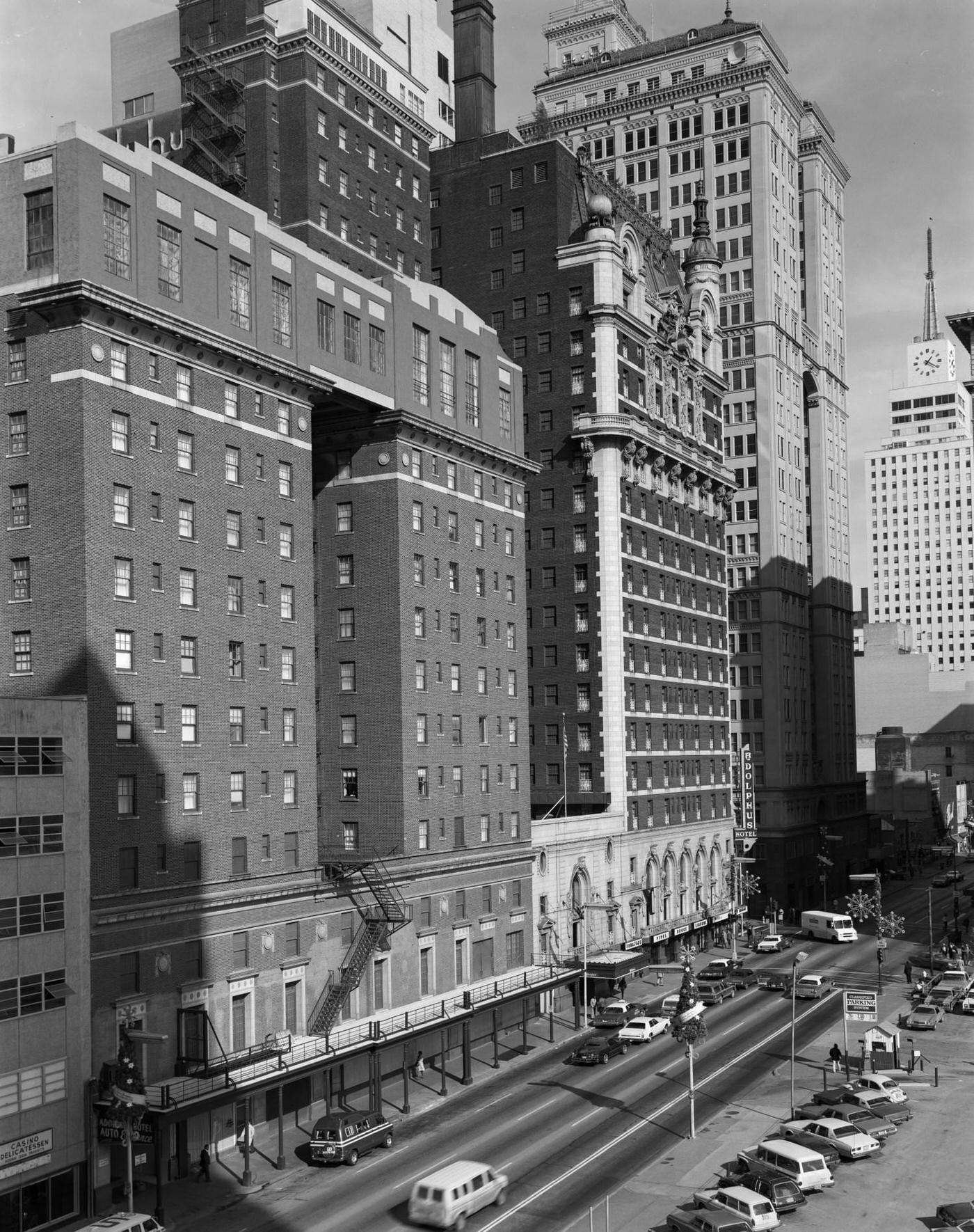 #3 Various buildings, including the Adolphus Hotel and Magnolia in Downtown, Dallas, 1960s