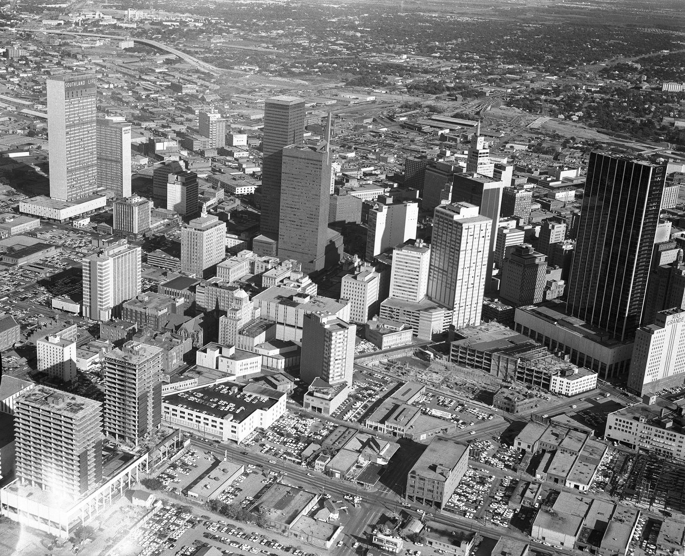 #92 Downtown Dallas aerial, 1964
