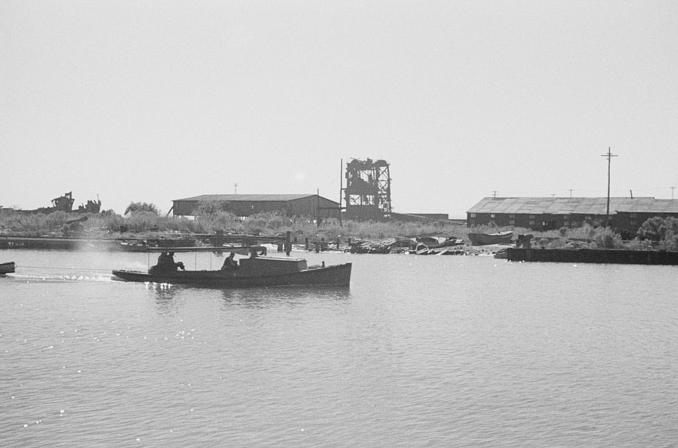 #35 Fishing boats in harbor, Newport News, Virginia, 1936