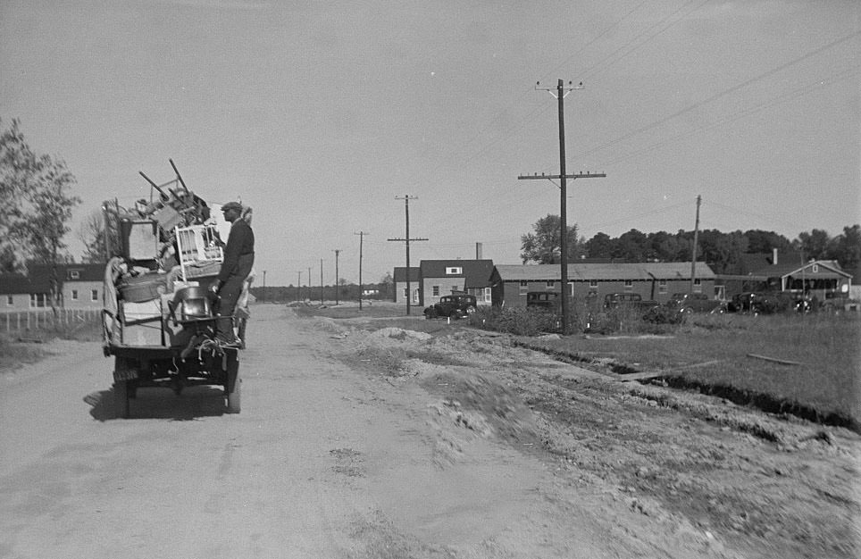 #64 Household goods of family moving into Newport News Housing Project, Virginia, 1937