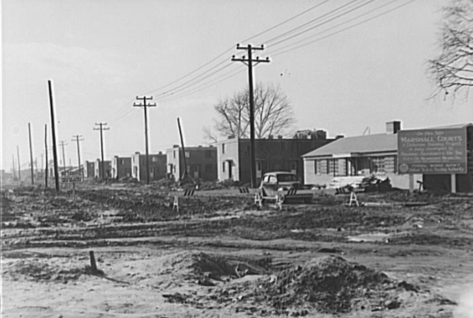 #60 Defense housing project being developed by the housing authority of the city of Newport News, Virginia for the shelter of defense workers and families of enlisted personnel, 1941