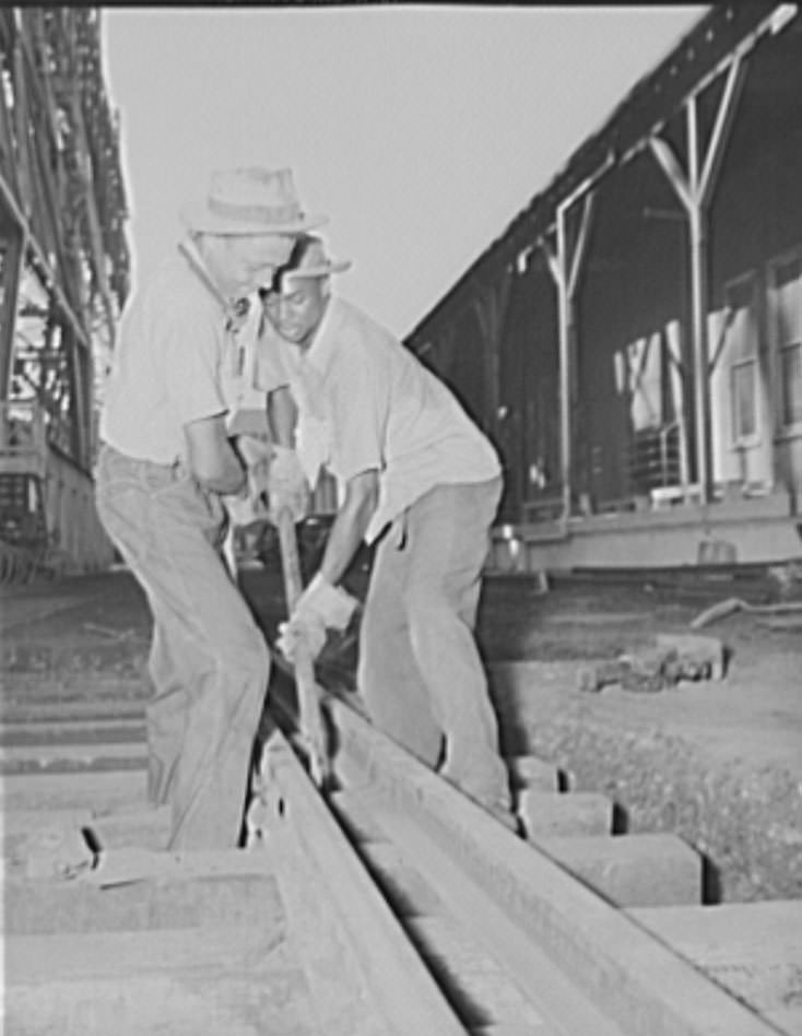 #19 Transportation is a vital operation in the huge Newport News Yard, where more than 36,000 workers are employed, 1941
