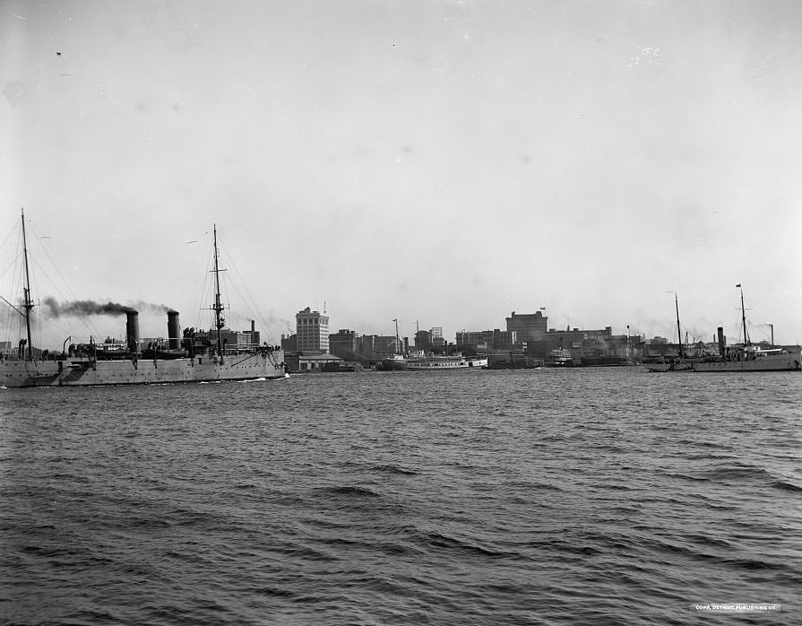#52 The Harbor, Norfolk, 1905