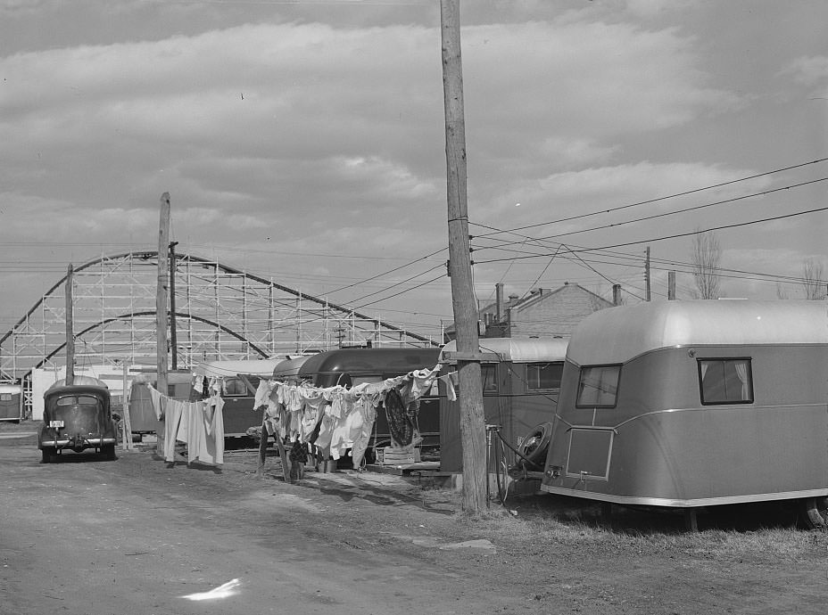 #20 Trailer camp for defense workers. Ocean View, Virginia. Outskirts of Norfolk, 1941