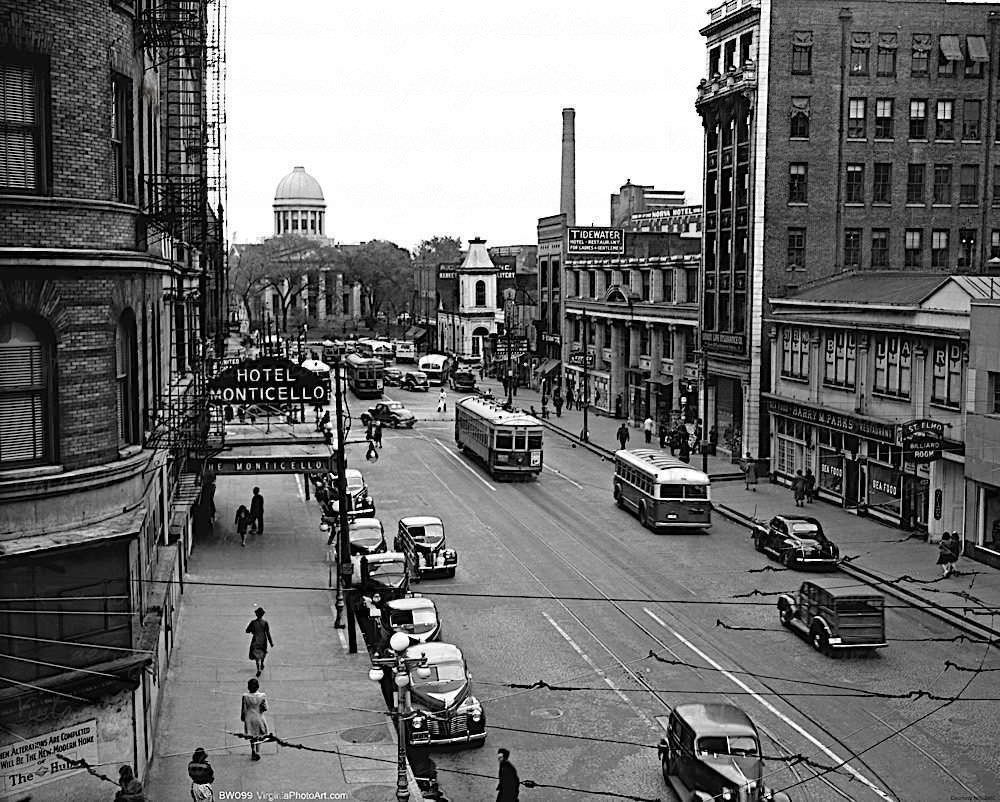 #194 Looking E. from Granby to City Hall, May 3 1940