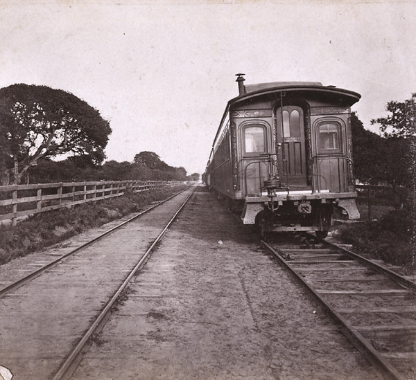 #51 Eastern Bound Train Leaving Oakland Point, 1860s