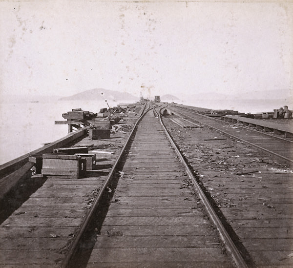 #41 Railroad Wharf–looking towards Goat Island, 1862