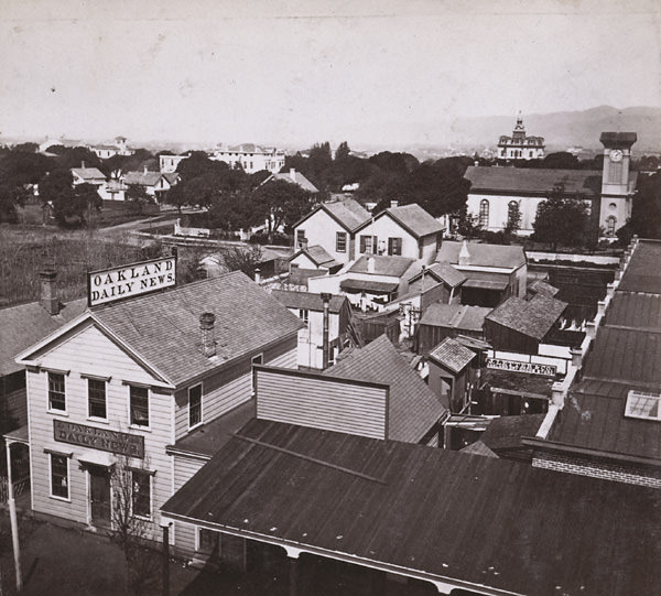 #69 General View of Oakland, from Wilcox Block, looking North, 1864