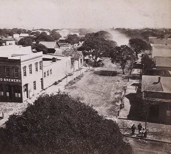 #71 General View of Oakland, from Wilcox Block, looking East, 1868