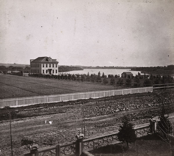 #92 Convent of the Sacred Heart, and Lake Merritt, Oakland, 1867