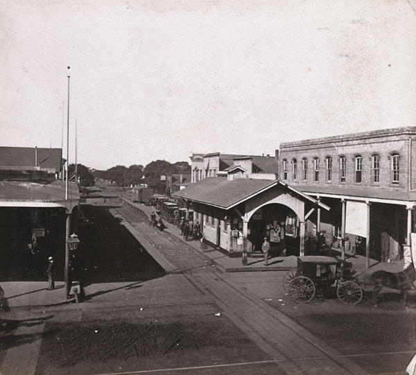 #98 Broadway Railroad Station, Oakland, 1867