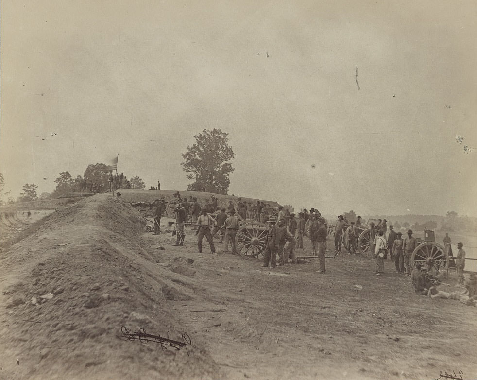 #114 Outer line of Confederate fortifications, in front of Petersburg, Va. captured by 18th Army Corps, June 15, 1864