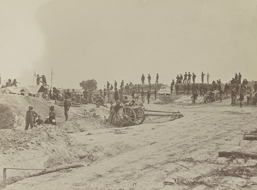#122 Outer line of Confederate fortifications, in front of Petersburg, 1864
