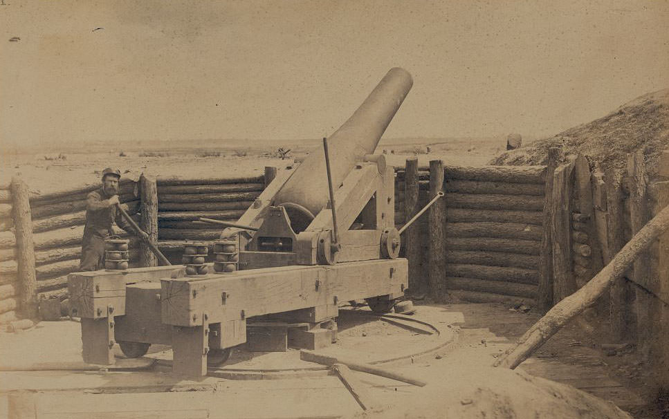 #137 Rebel gun in front of “Fort Hell,” April 1865