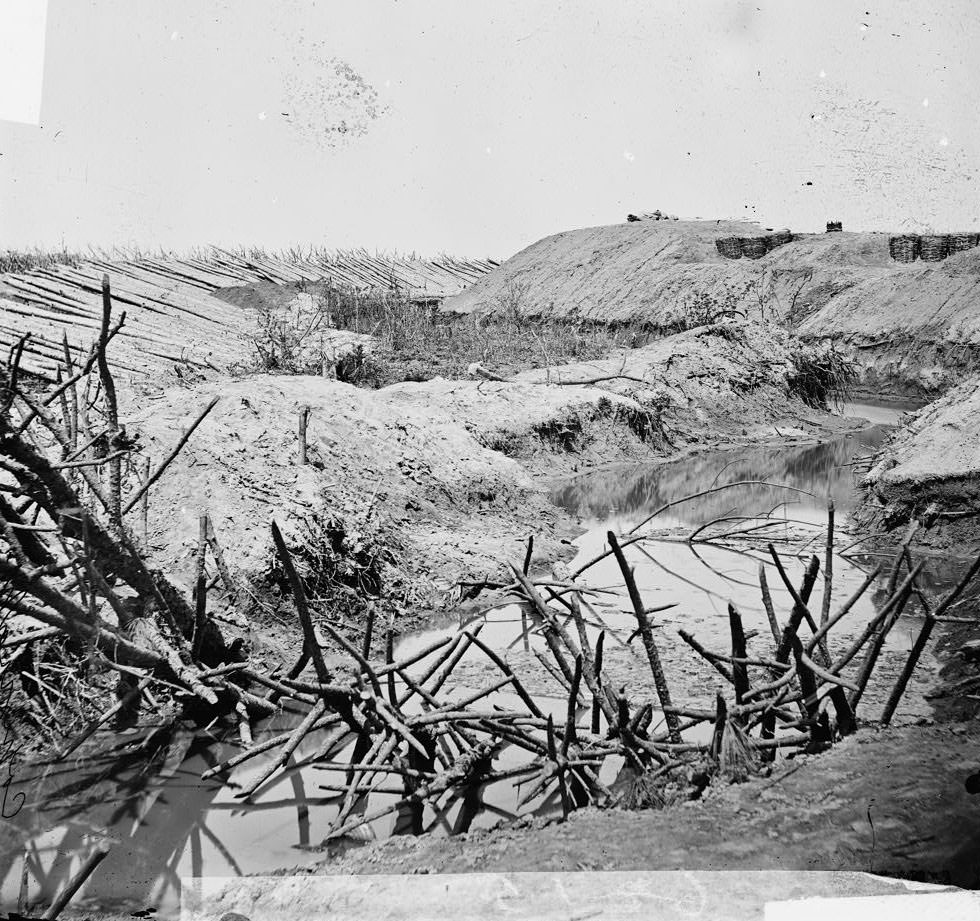 #158 Chevaux-de-frise in front of Fort Sedgwick, 1865
