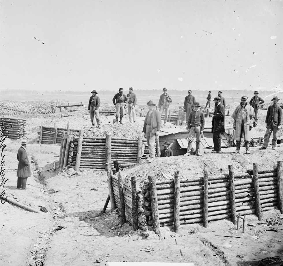 #161 Breastworks of the Confederate Fort Mahone (“Fort Damnation”), 1865