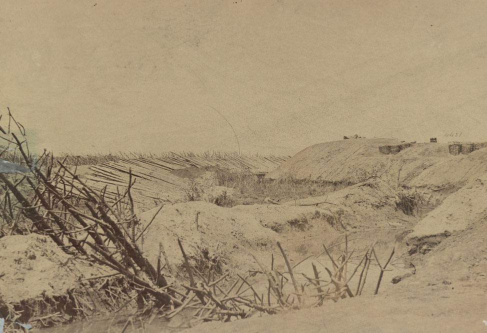 #191 Ditch and abattis (i.e. abatis) in front of Fort Sedgewick, 1860s
